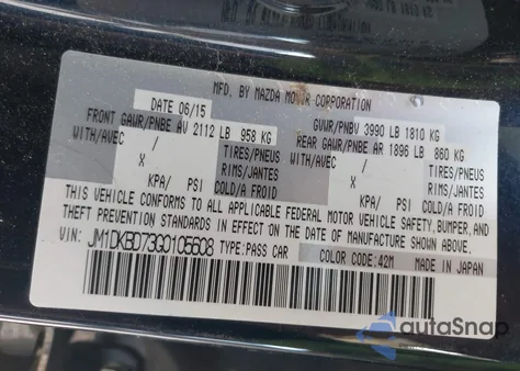 2016 Mazda Cx-3 Grand Touring from USA, damaged, VIN JM1DKBD73G0105608